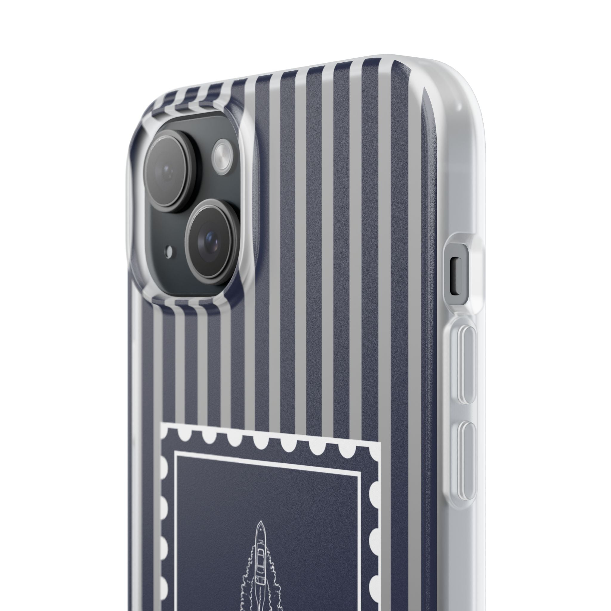 All Day Off Shore wake- Navy stripe phone case