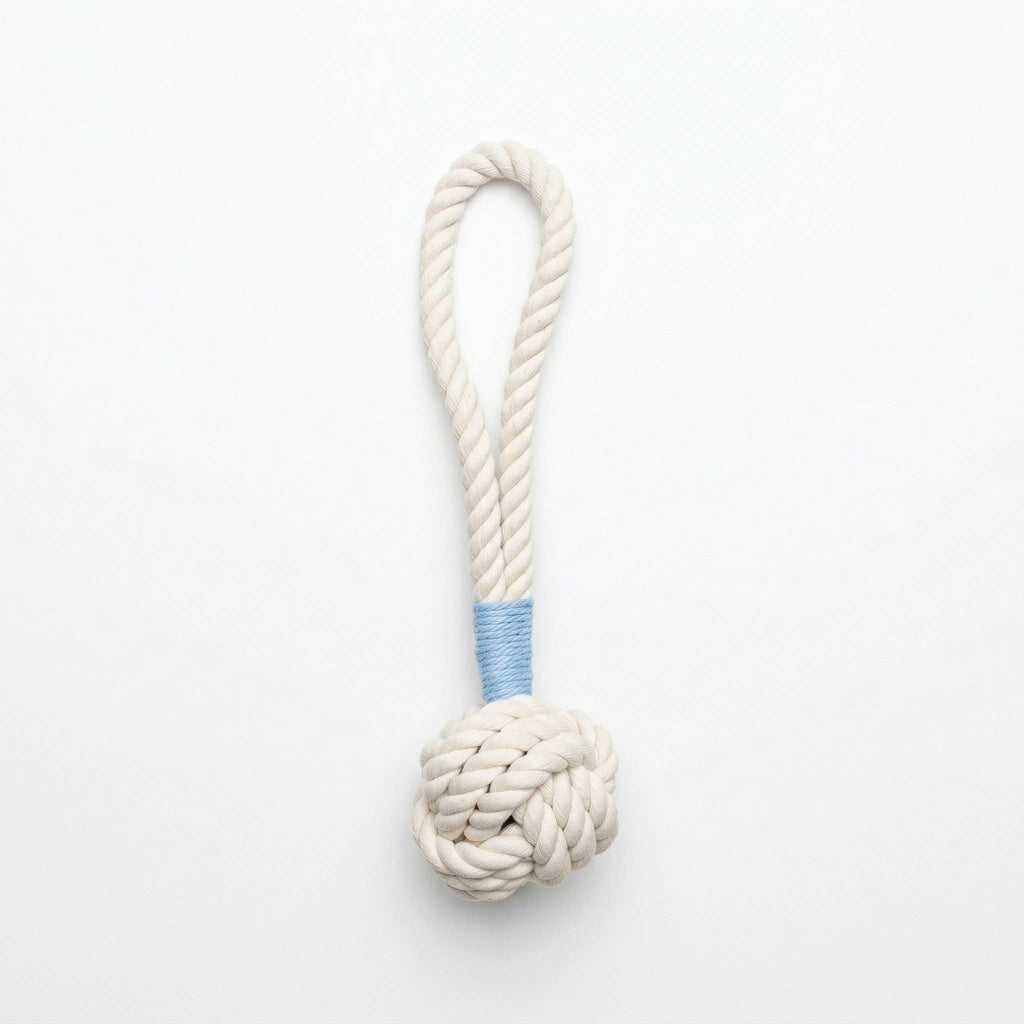 White and blue Dog Tug Toy