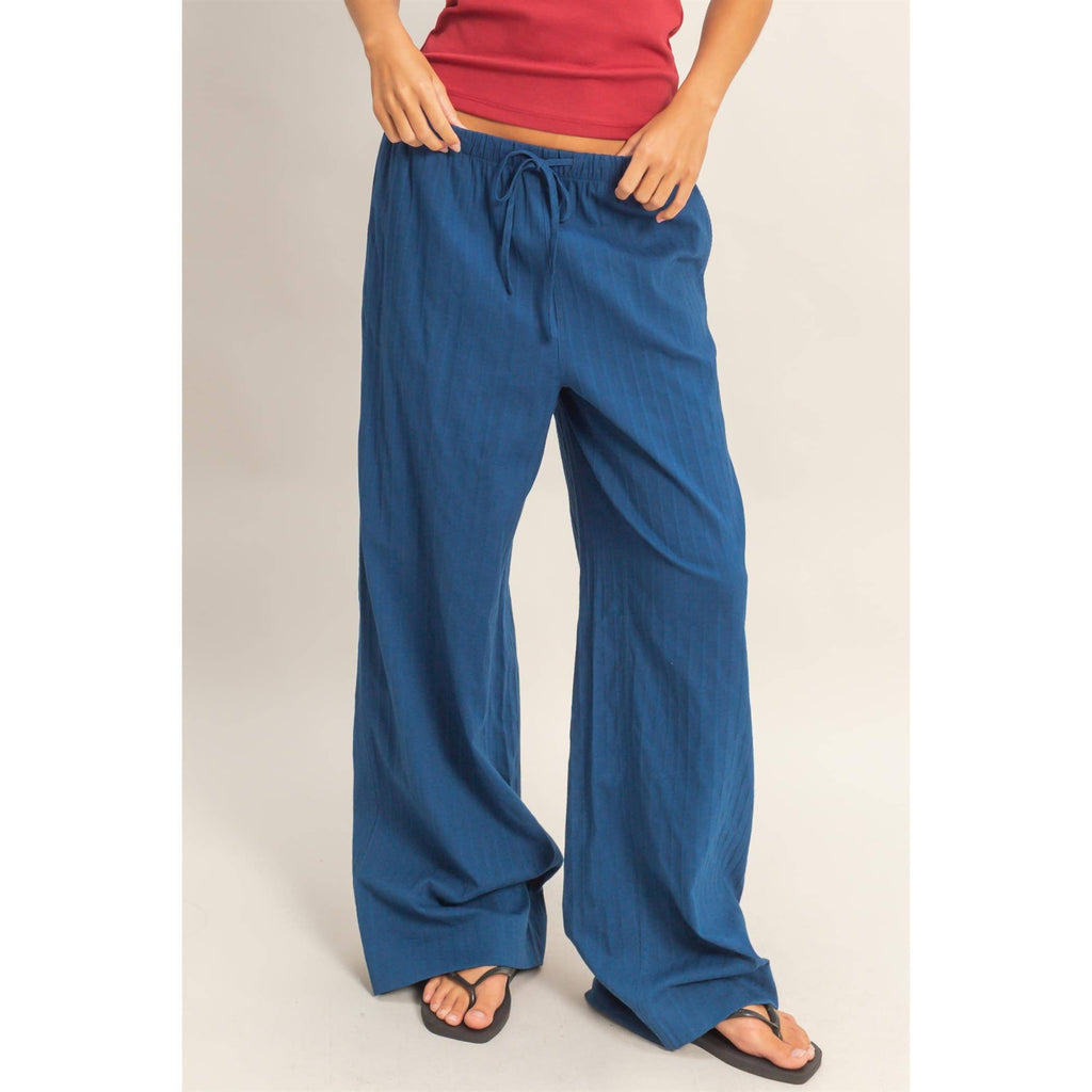 Pinstriped Drawstring Pants