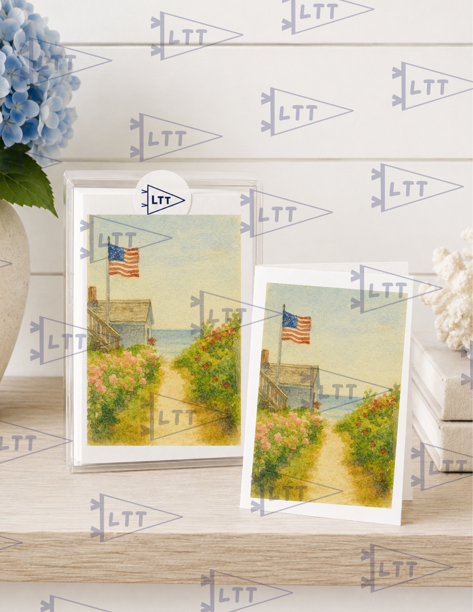 The Beach House Print and card