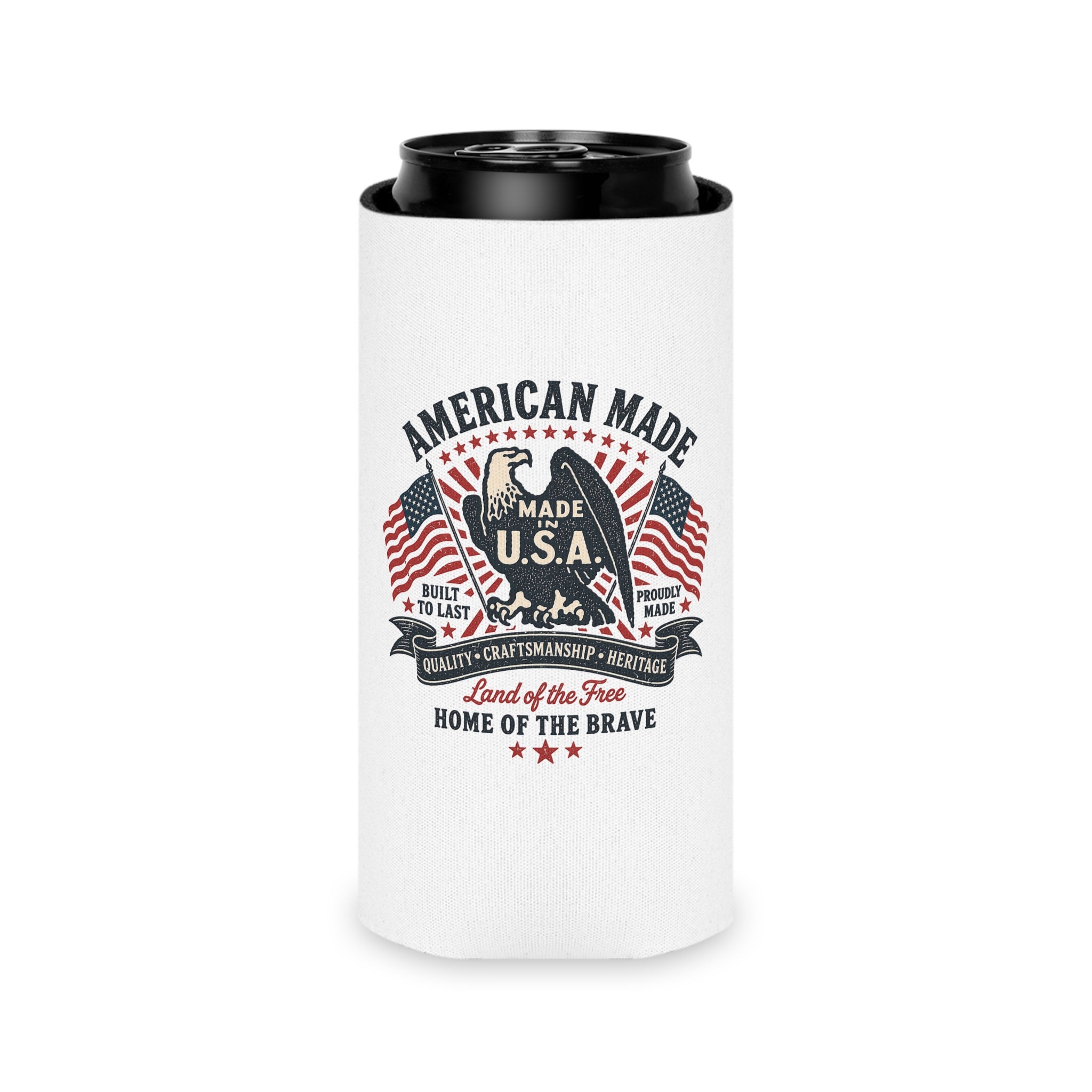 American Made Eagle Can Cooler