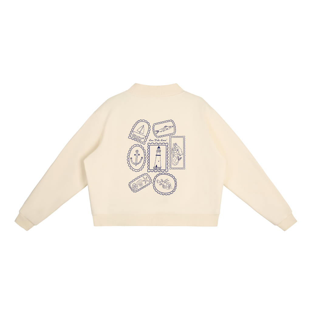 Stamped by the Sea Mock neck Sweatshirt