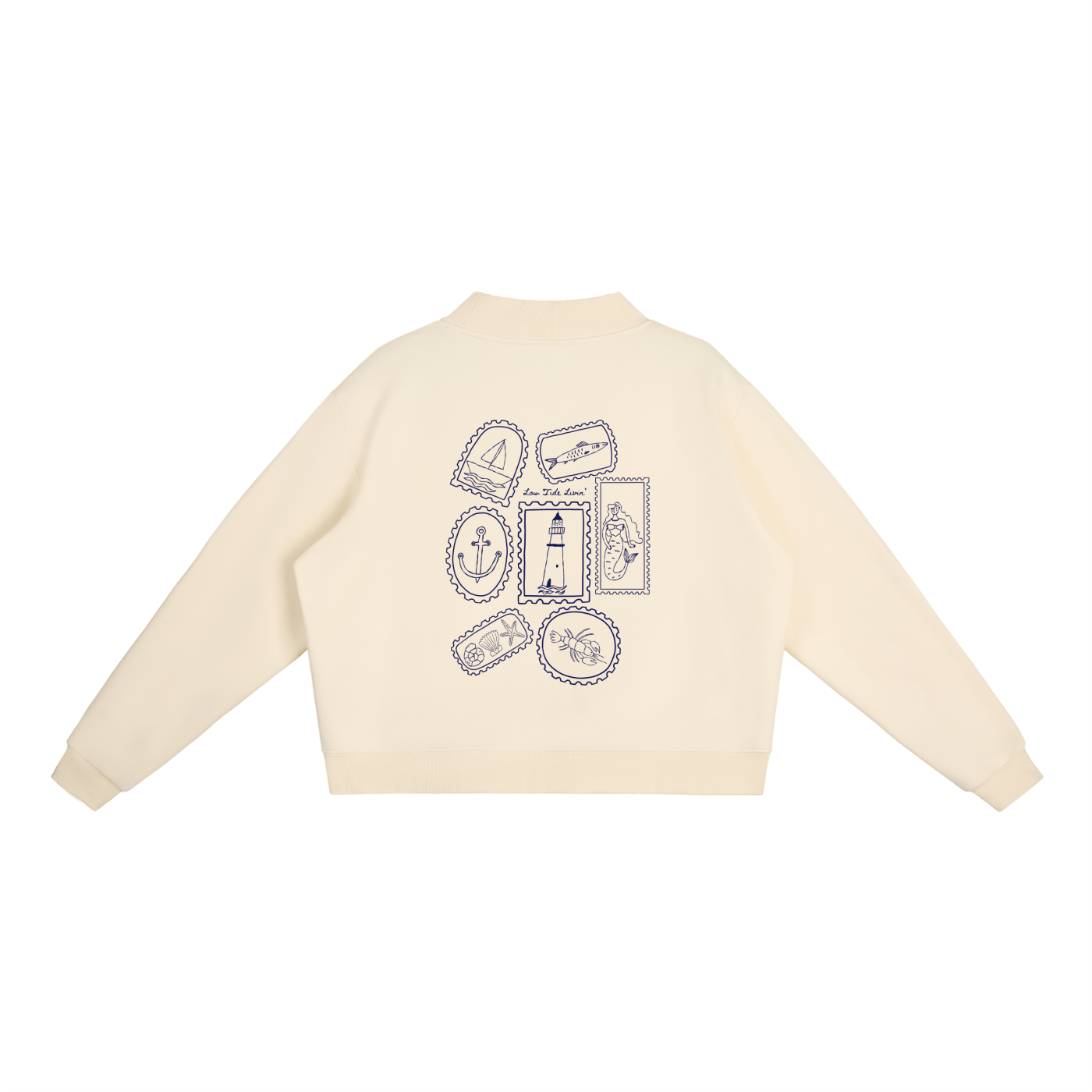 Stamped by the Sea Mock neck Sweatshirt