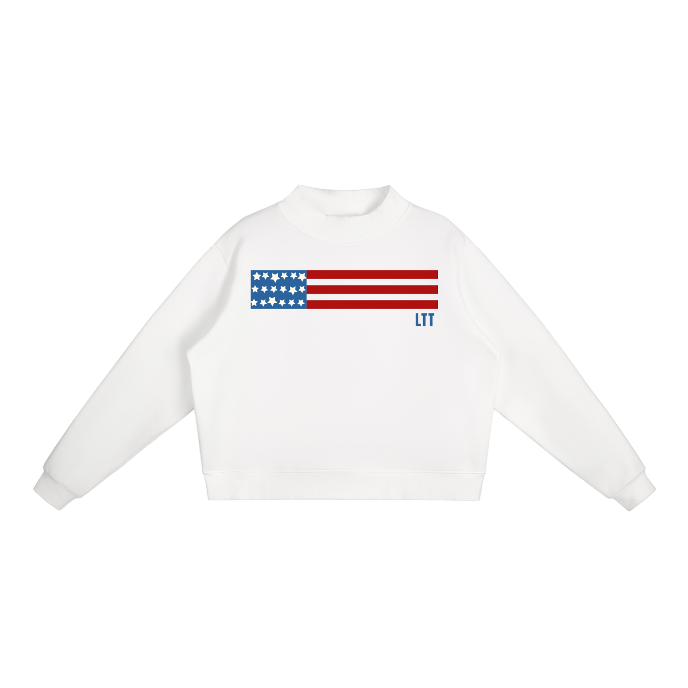 Essential Fleece Mock-Neck Crew Sweatshirt