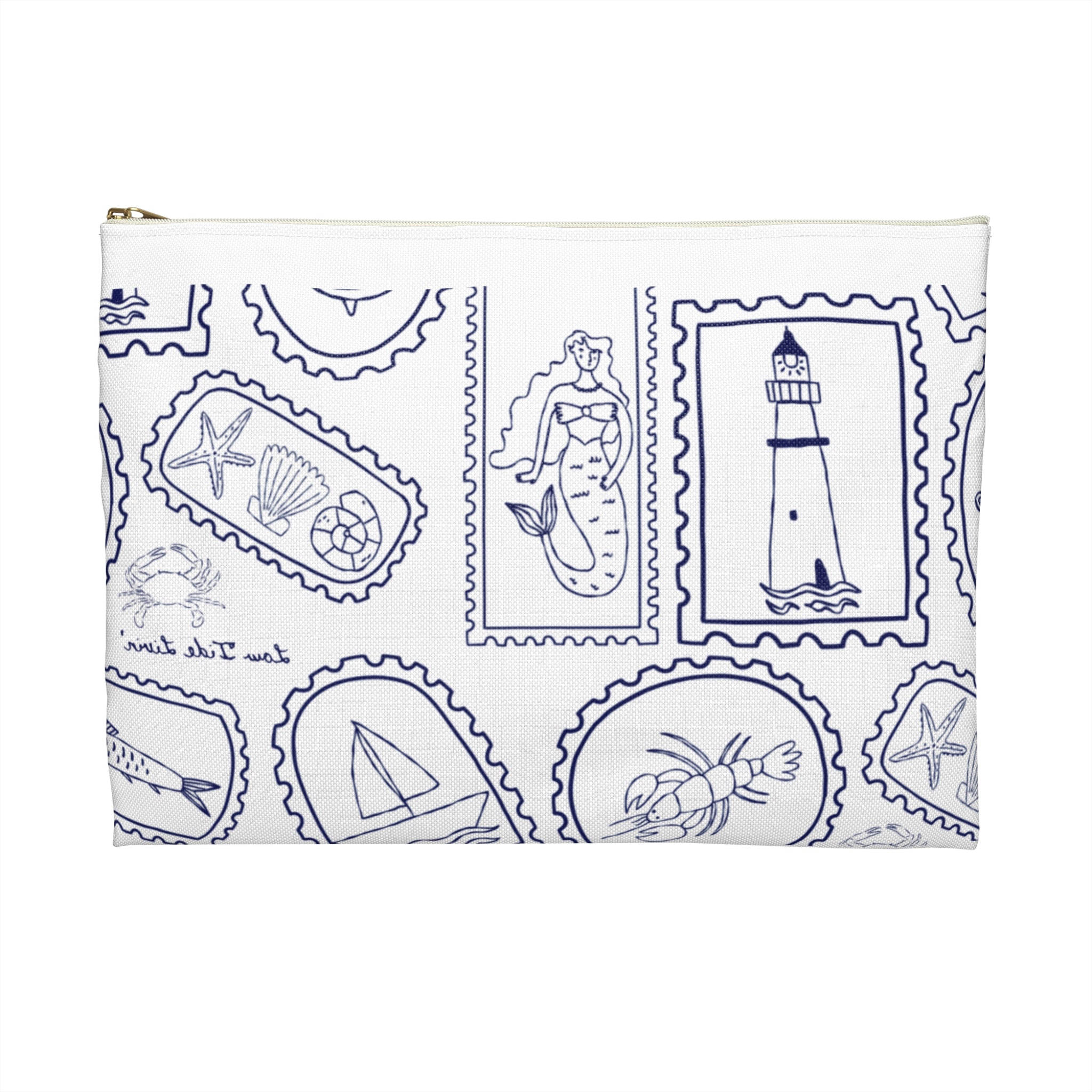 Stamped by the Sea- Toiletry bag/ Make up Bag