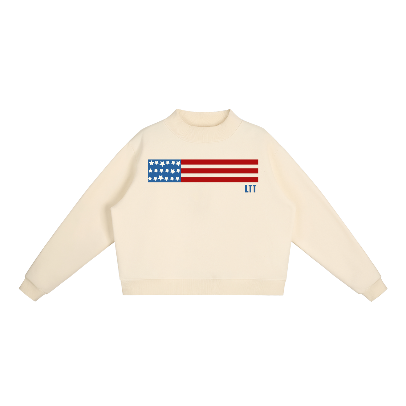 Essential Fleece Mock-Neck Crew Sweatshirt