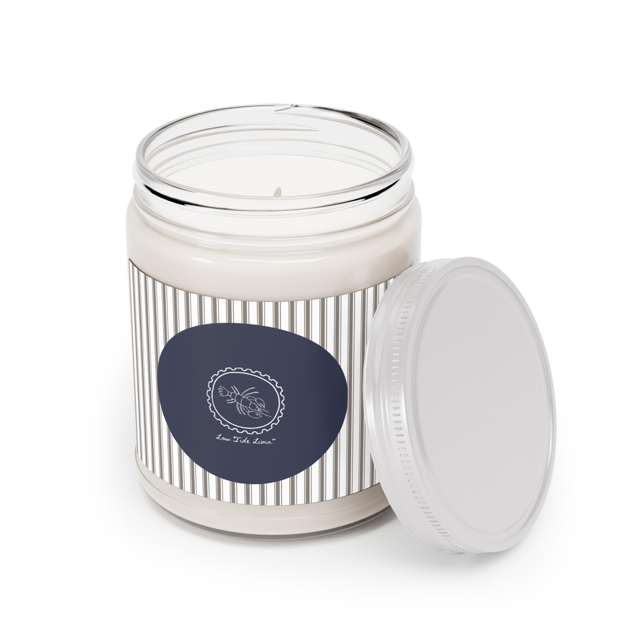 Navy Striped Low Tide Livin' Stamp- 9oz Vanilla bean