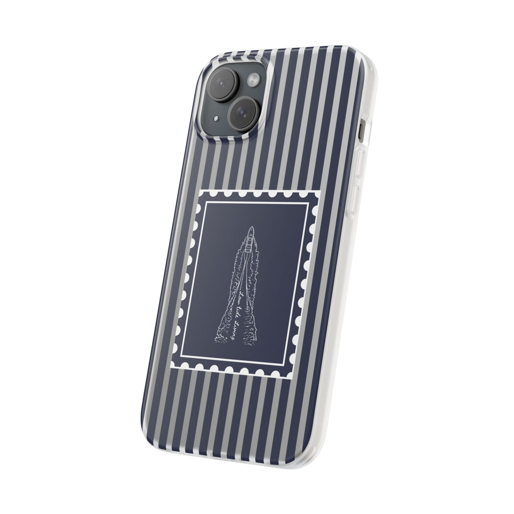 All Day Off Shore wake- Navy stripe phone case