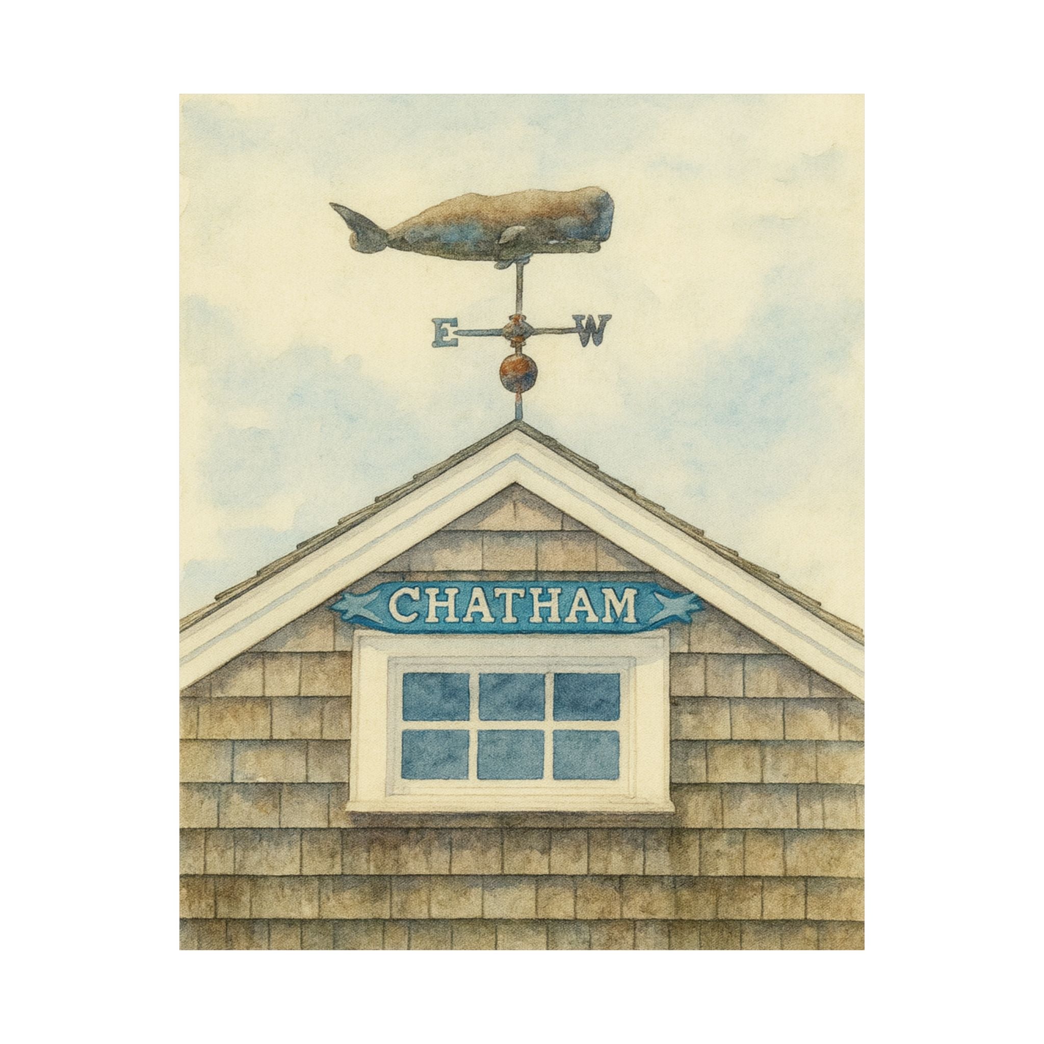Chatham Whale House Print
