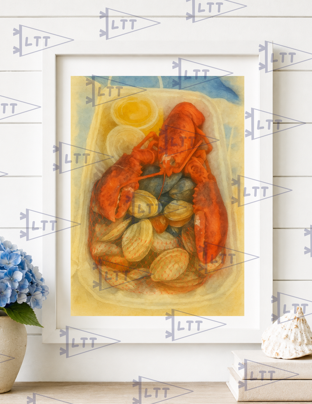 Lobster Dinner Print and card