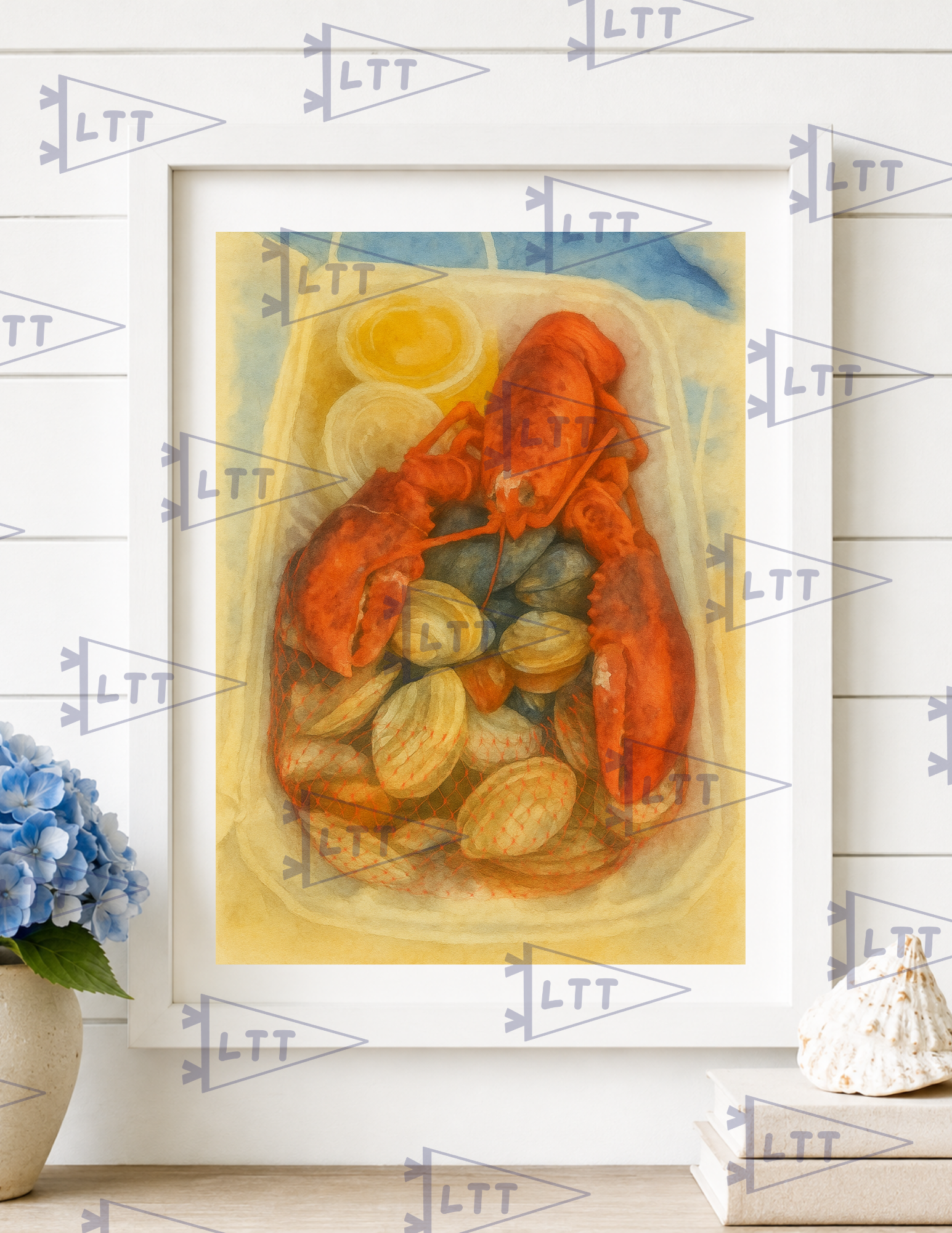Lobster Dinner Print and card
