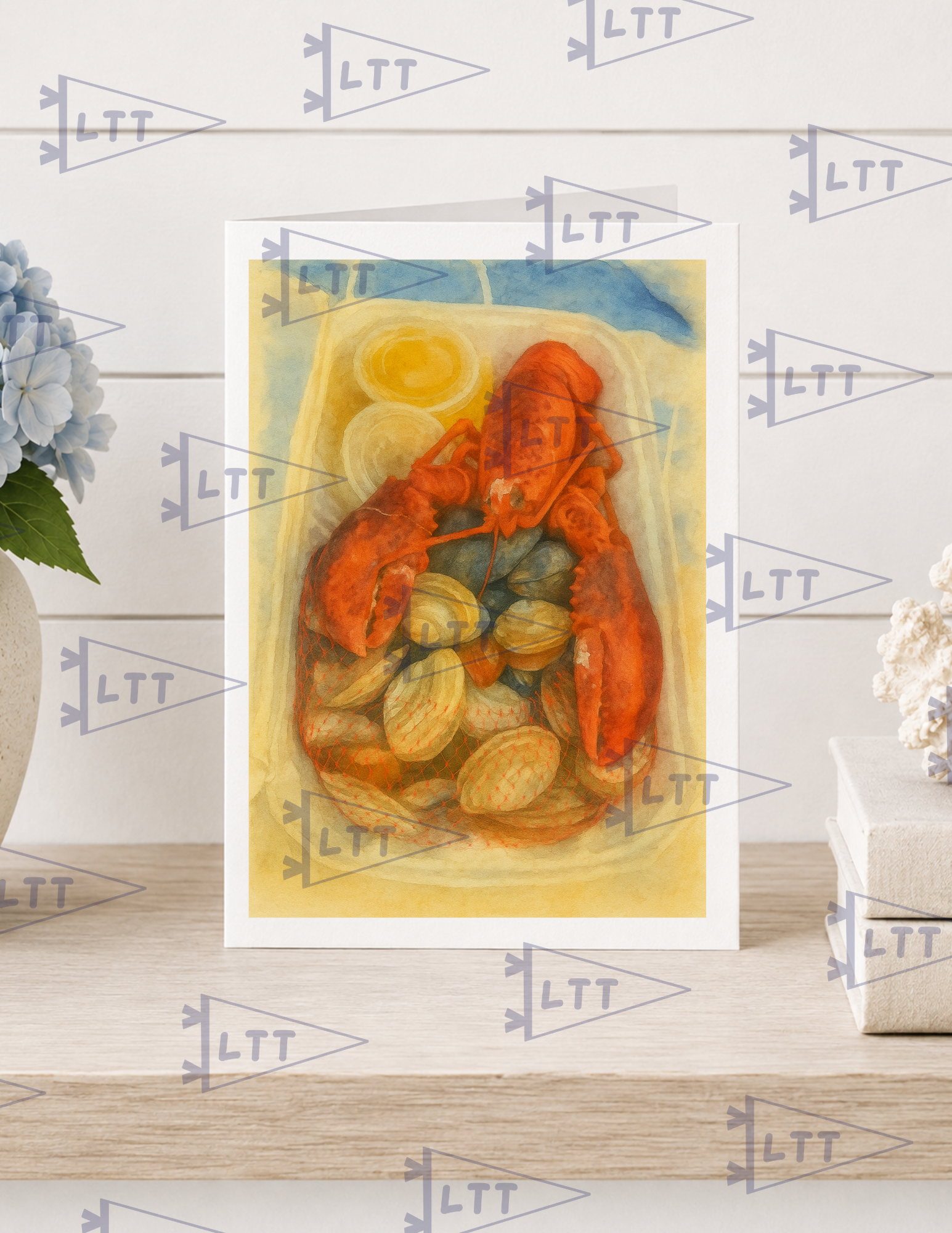 Lobster Dinner Print and card