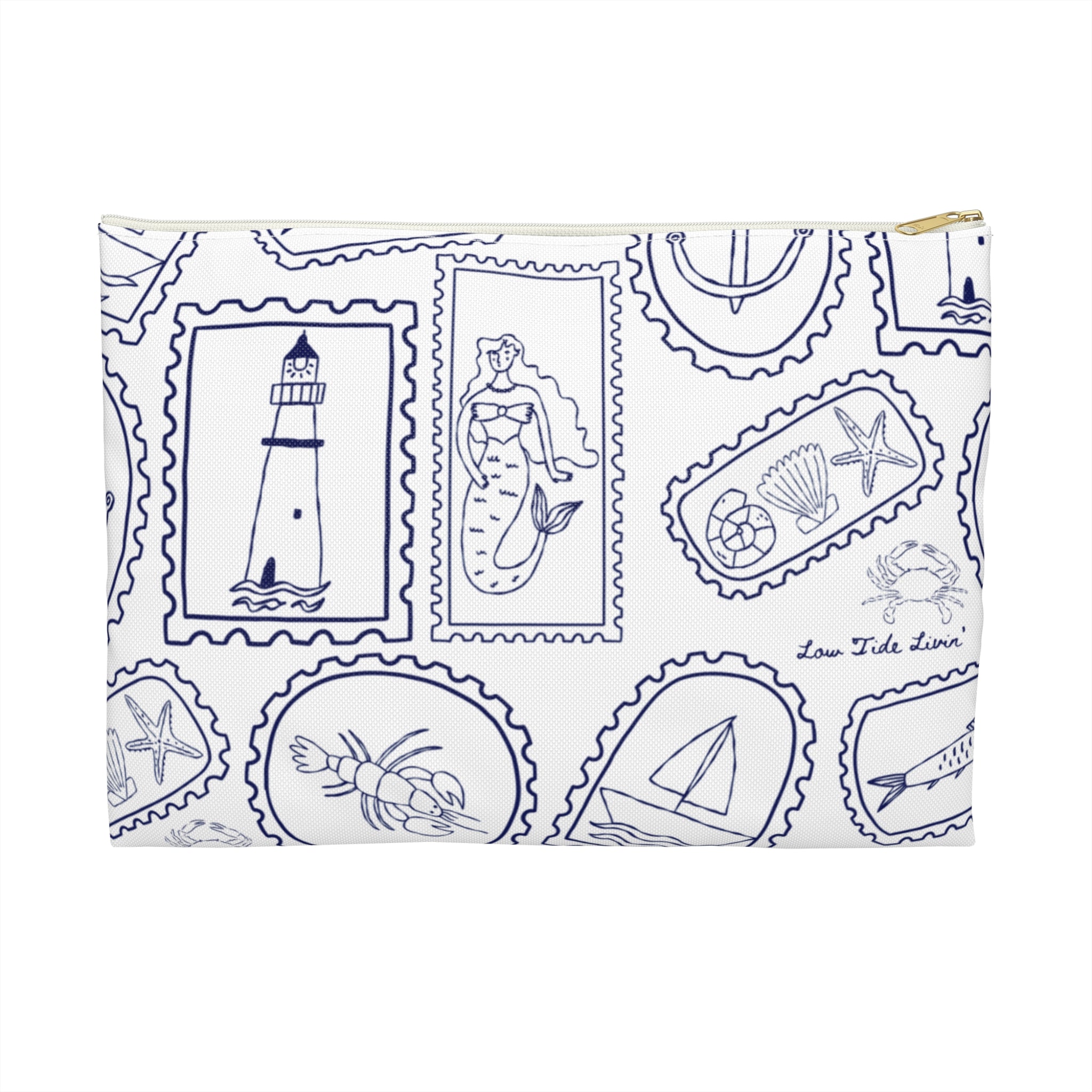 Stamped by the Sea- Toiletry bag/ Make up Bag