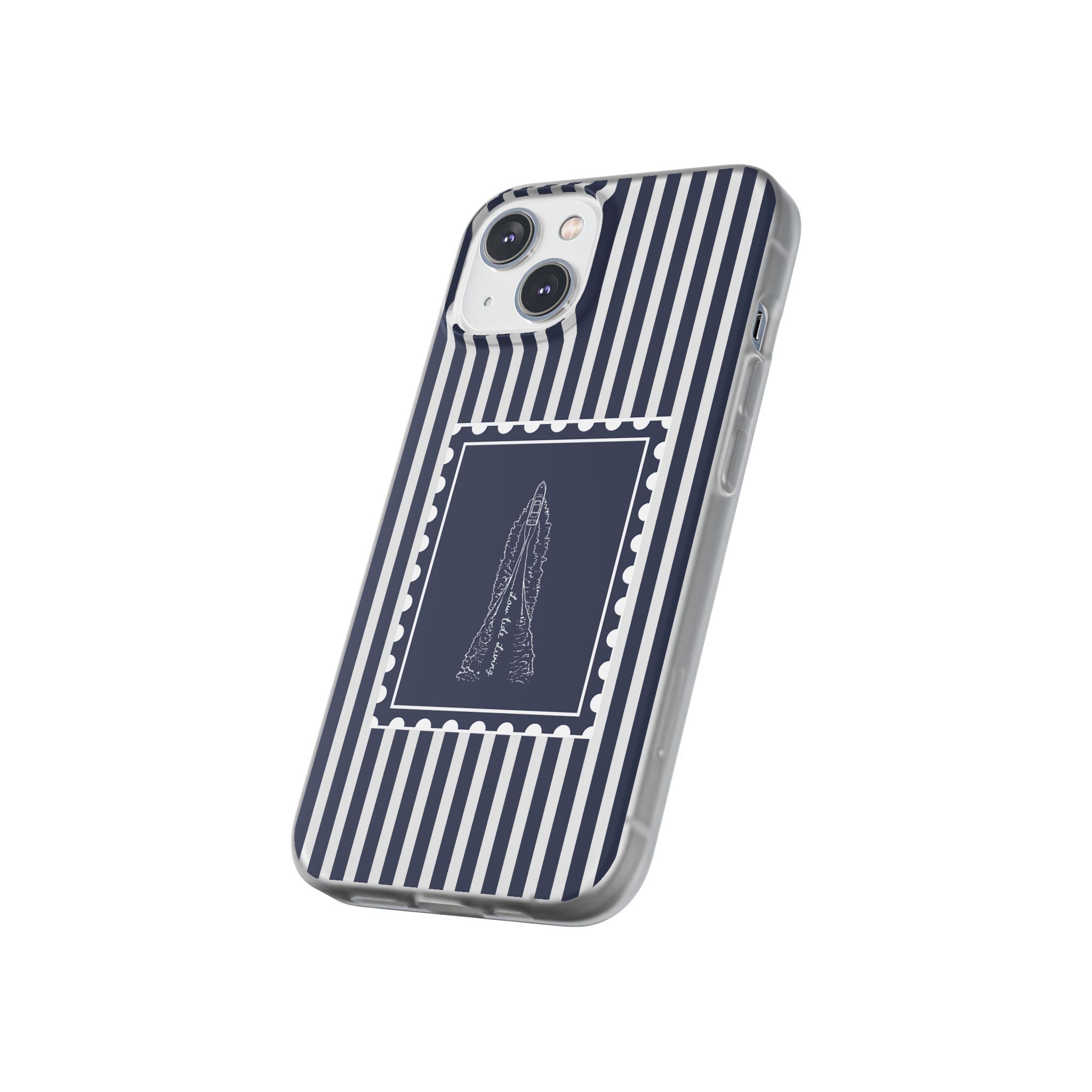 All Day Off Shore wake- Navy stripe phone case