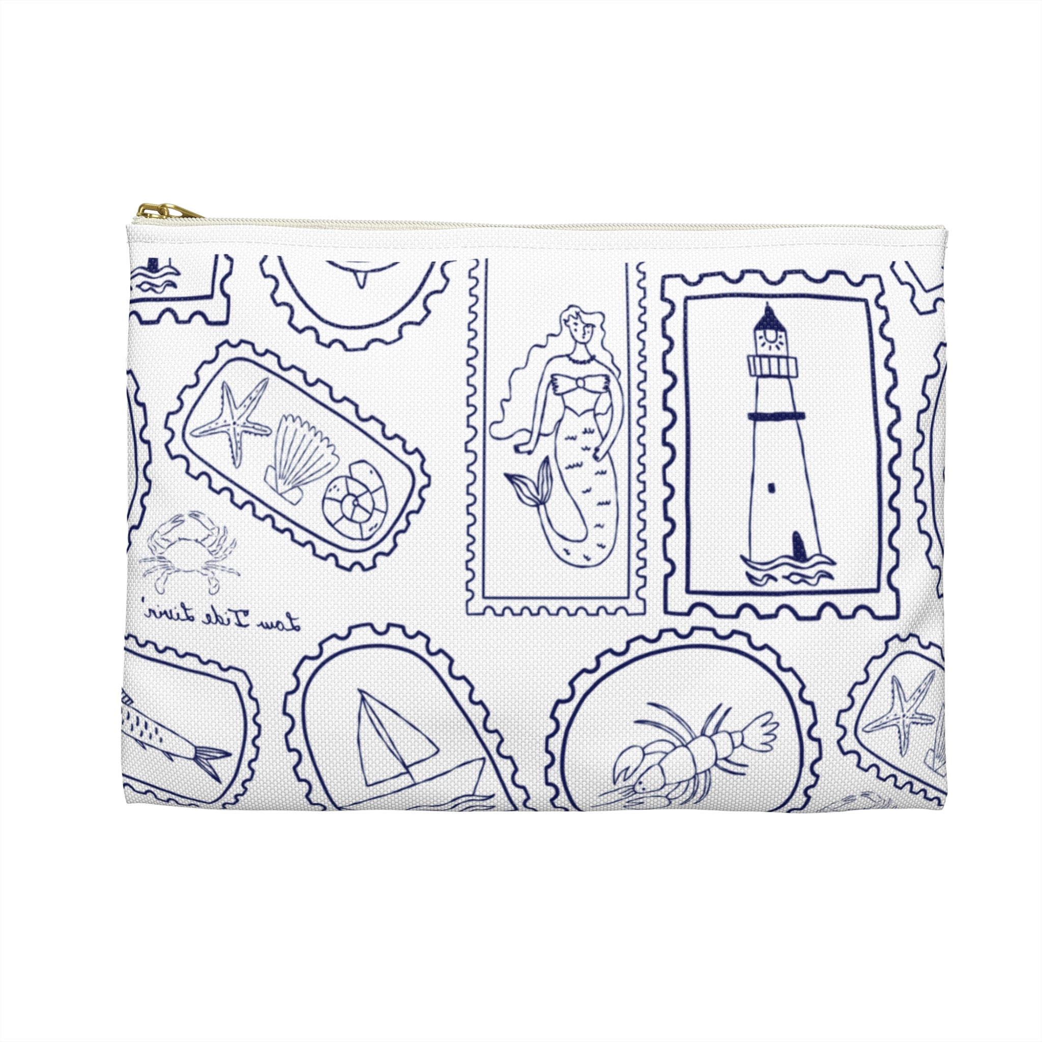 Stamped by the Sea- Toiletry bag/ Make up Bag