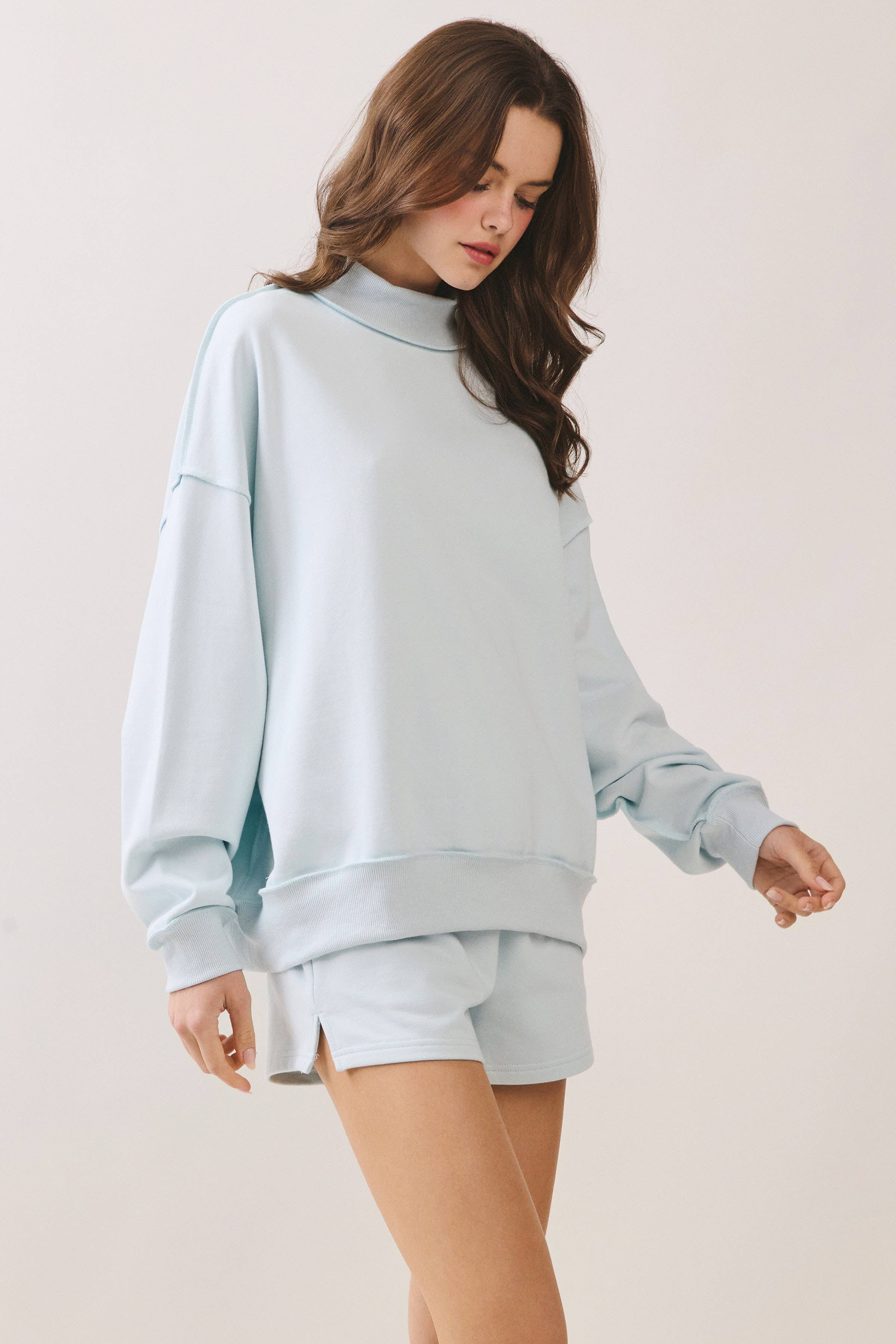 Sunset Skies Mock Neck Sweatshirt
