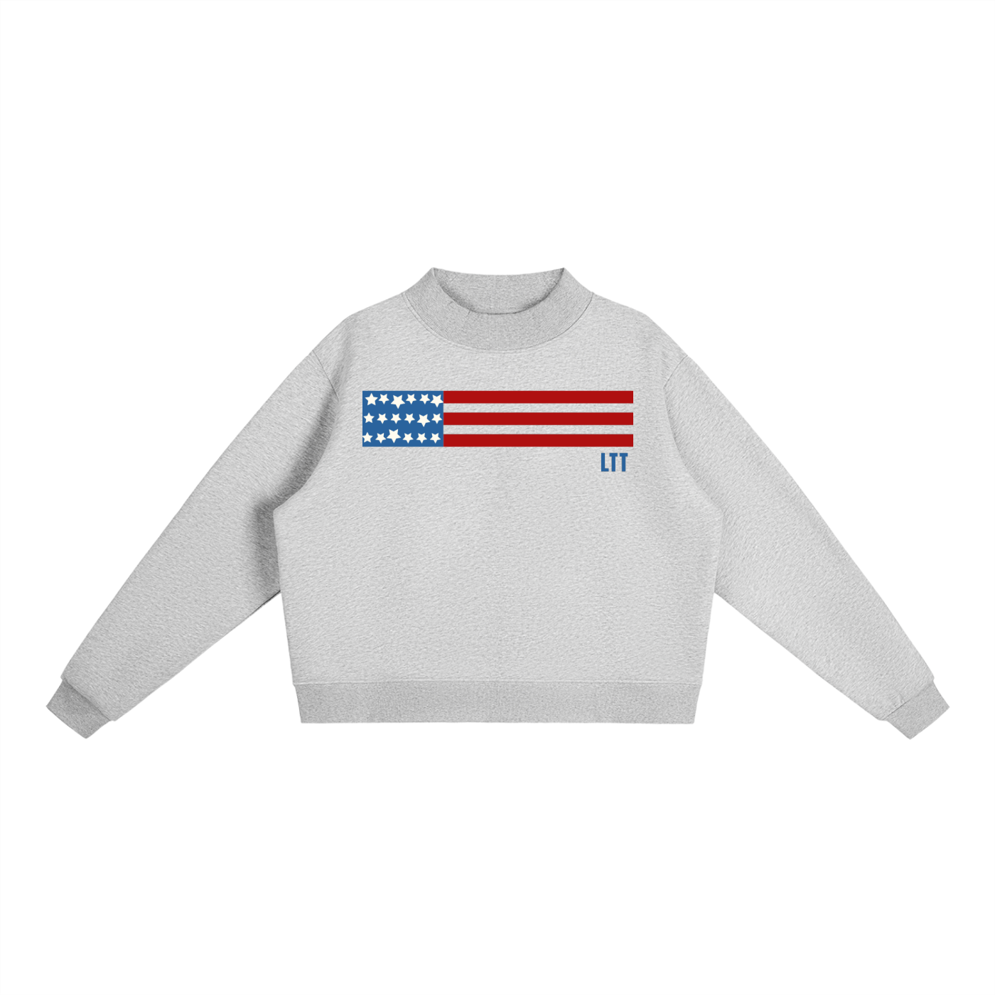 Essential Fleece Mock-Neck Crew Sweatshirt