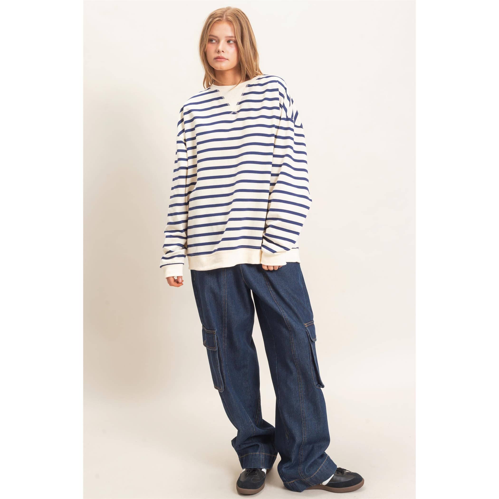 Cape morning stripe pull over