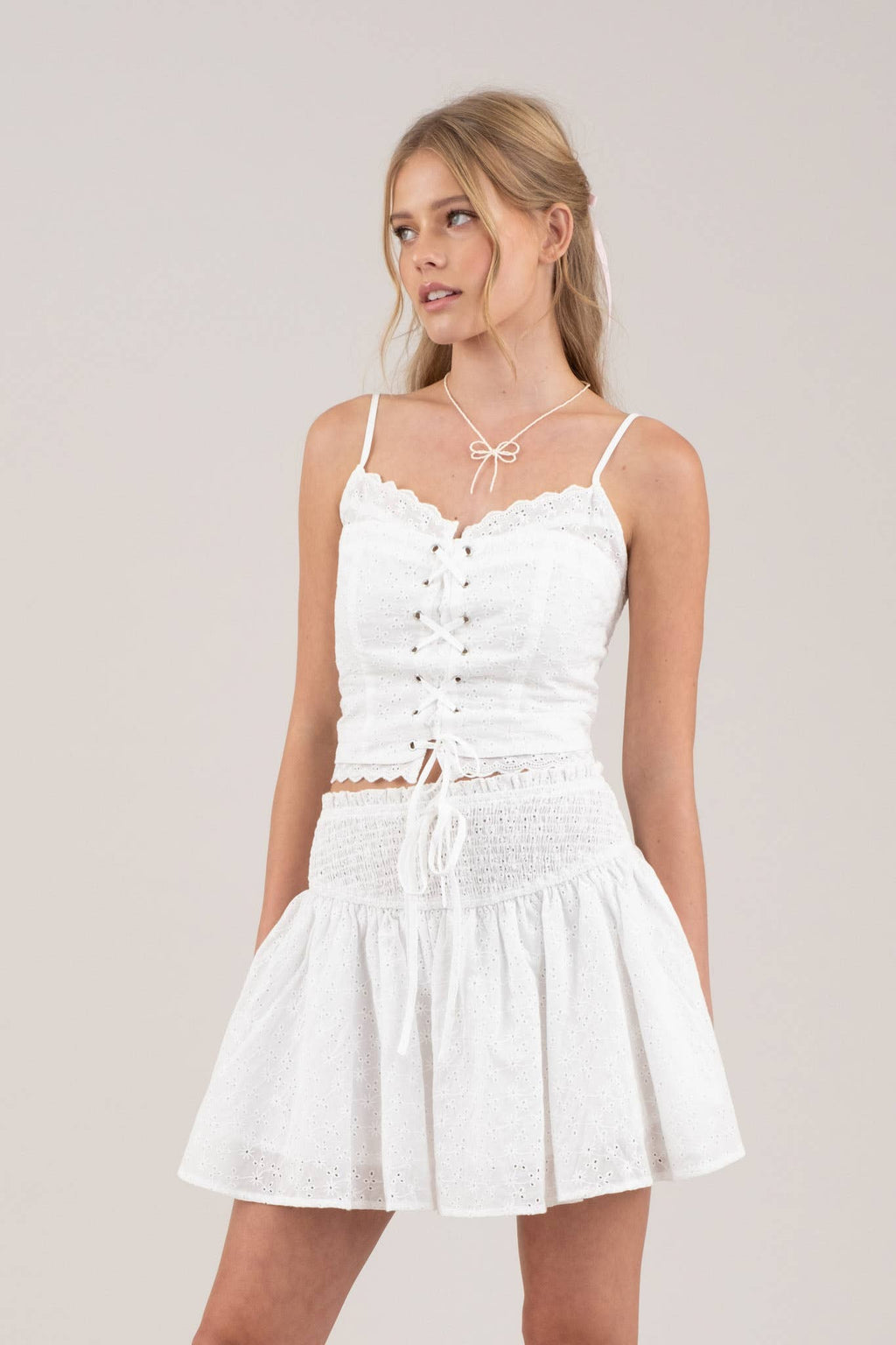 Lace Eyelet Crop top