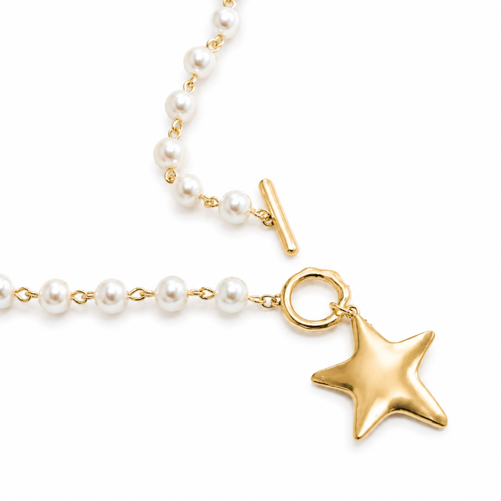 Star Pearl Chain Necklace