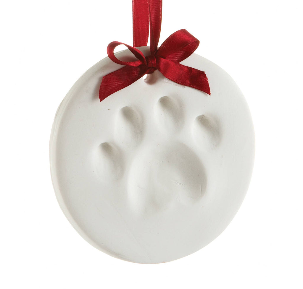 Pet Pawprint Christmas Ornament