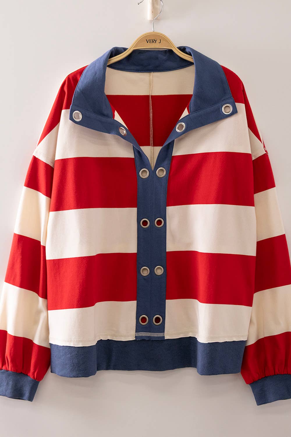 Sailor grommet crew neck