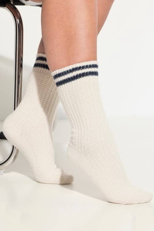 Waffle Crew Sock