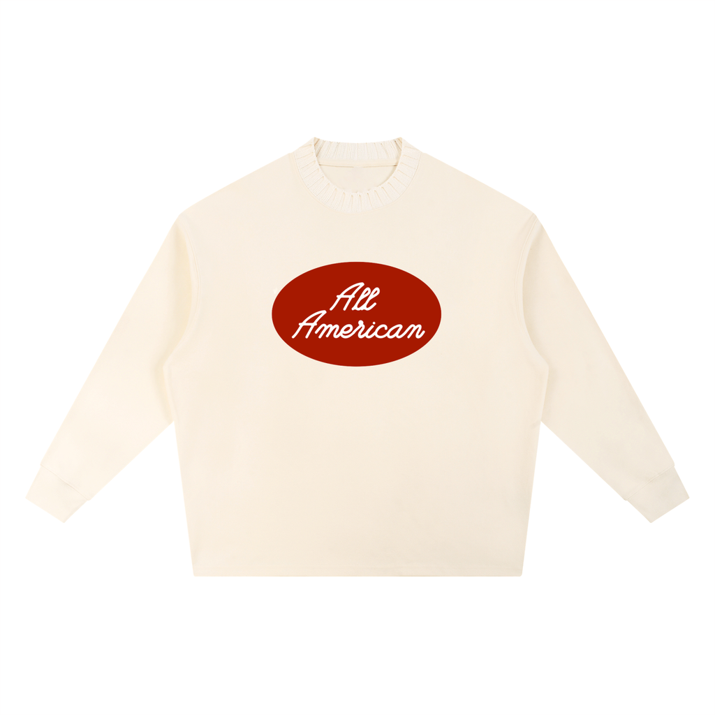 Knitted Round Neck Oversize Sweatshirt