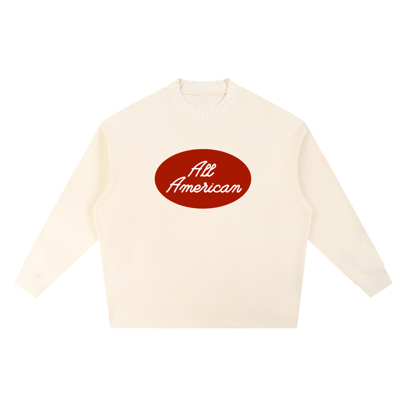 Knitted Round Neck Oversize Sweatshirt