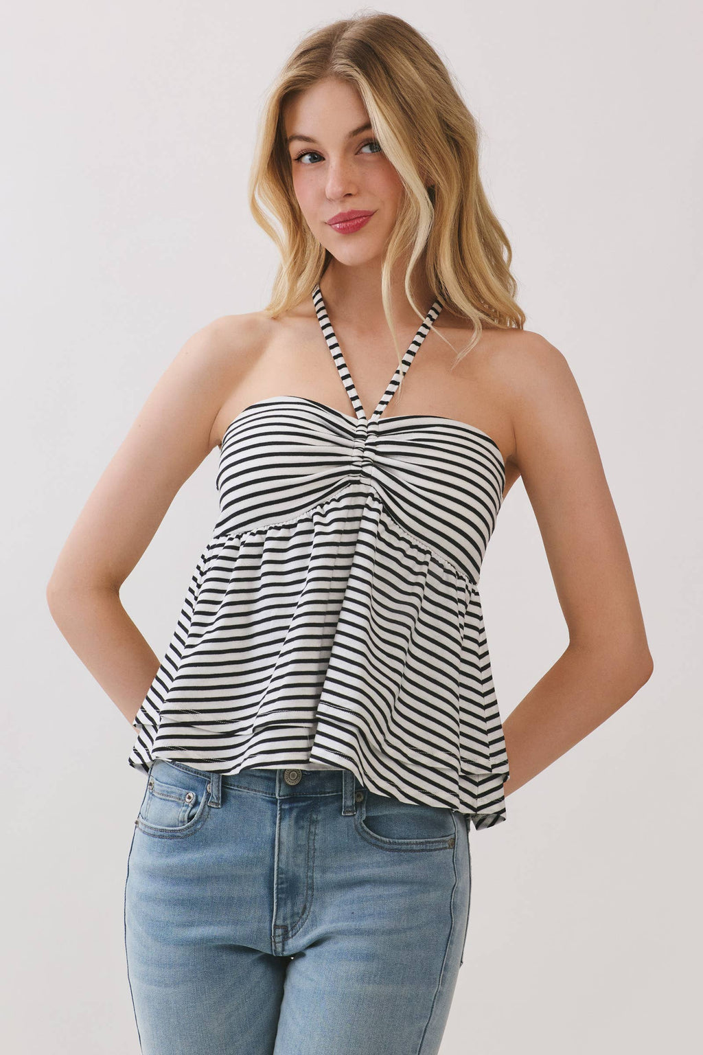 Stripe halter top