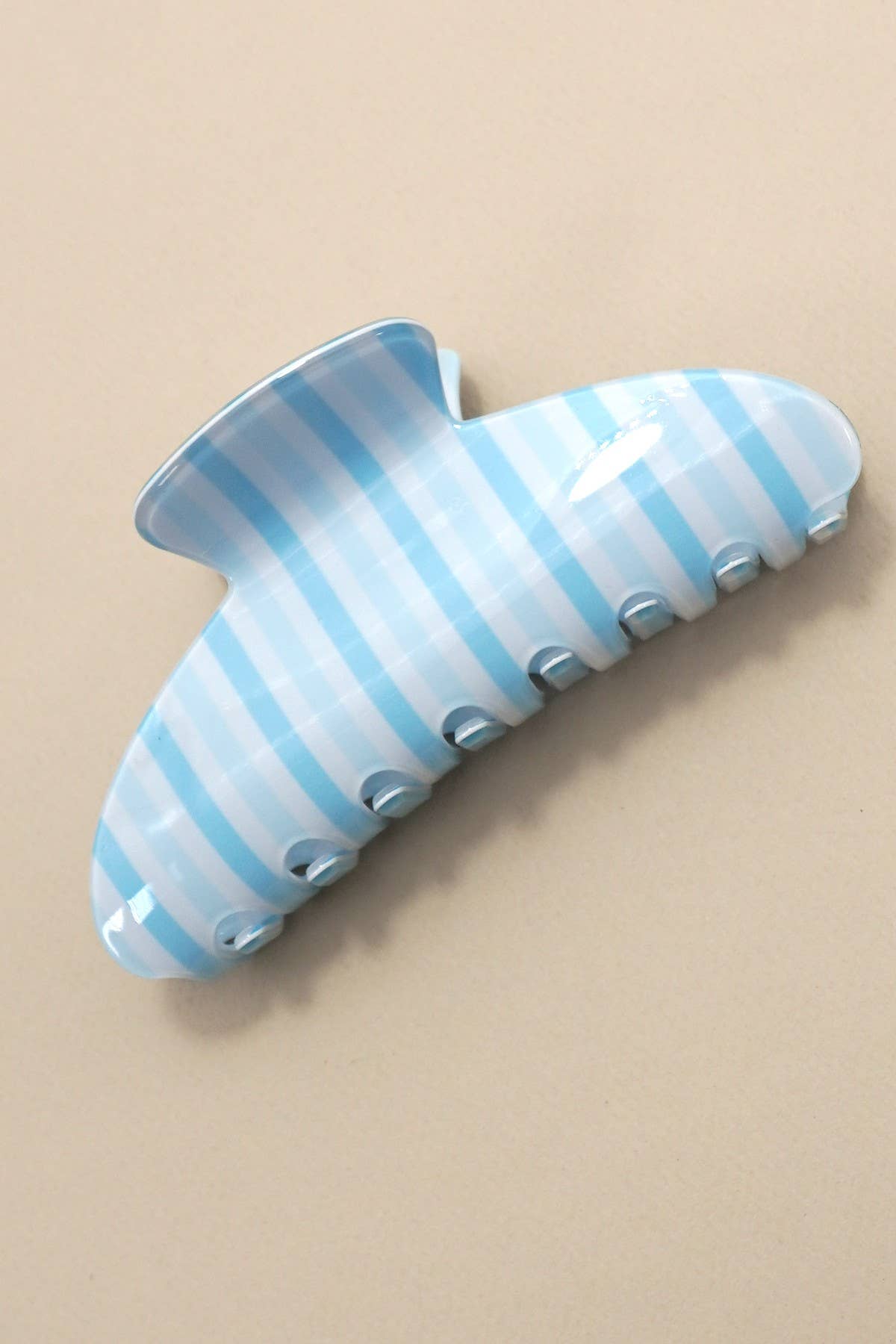 Stripe Oval Claw Clips