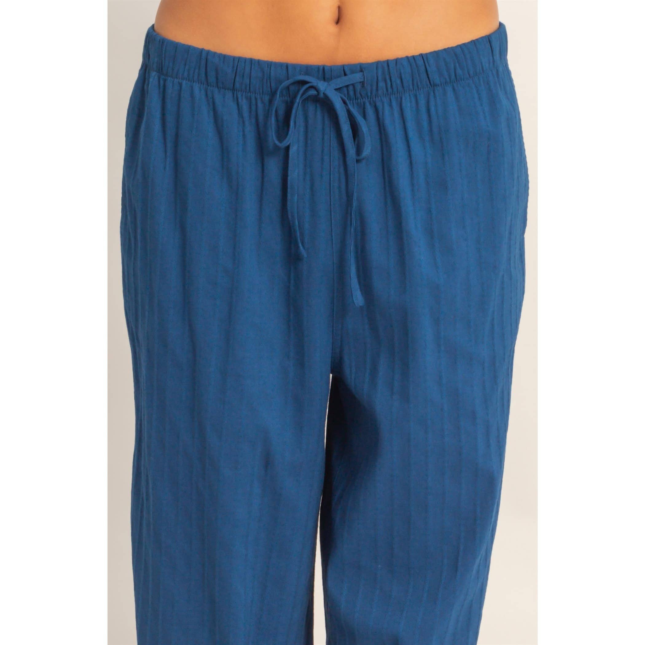 Pinstriped Drawstring Pants