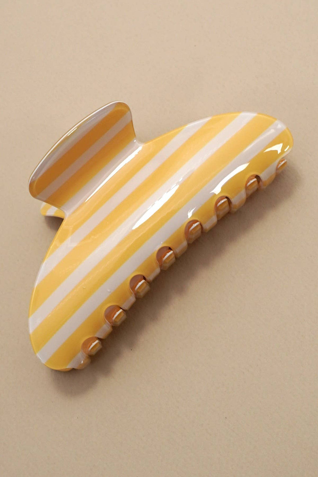 Stripe Oval Claw Clips