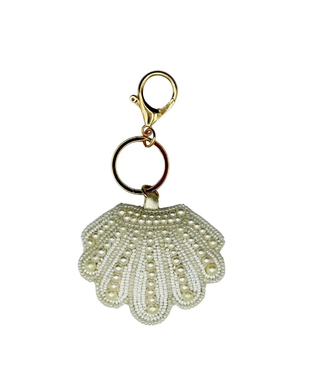 Seashell Beaded Bag Charm