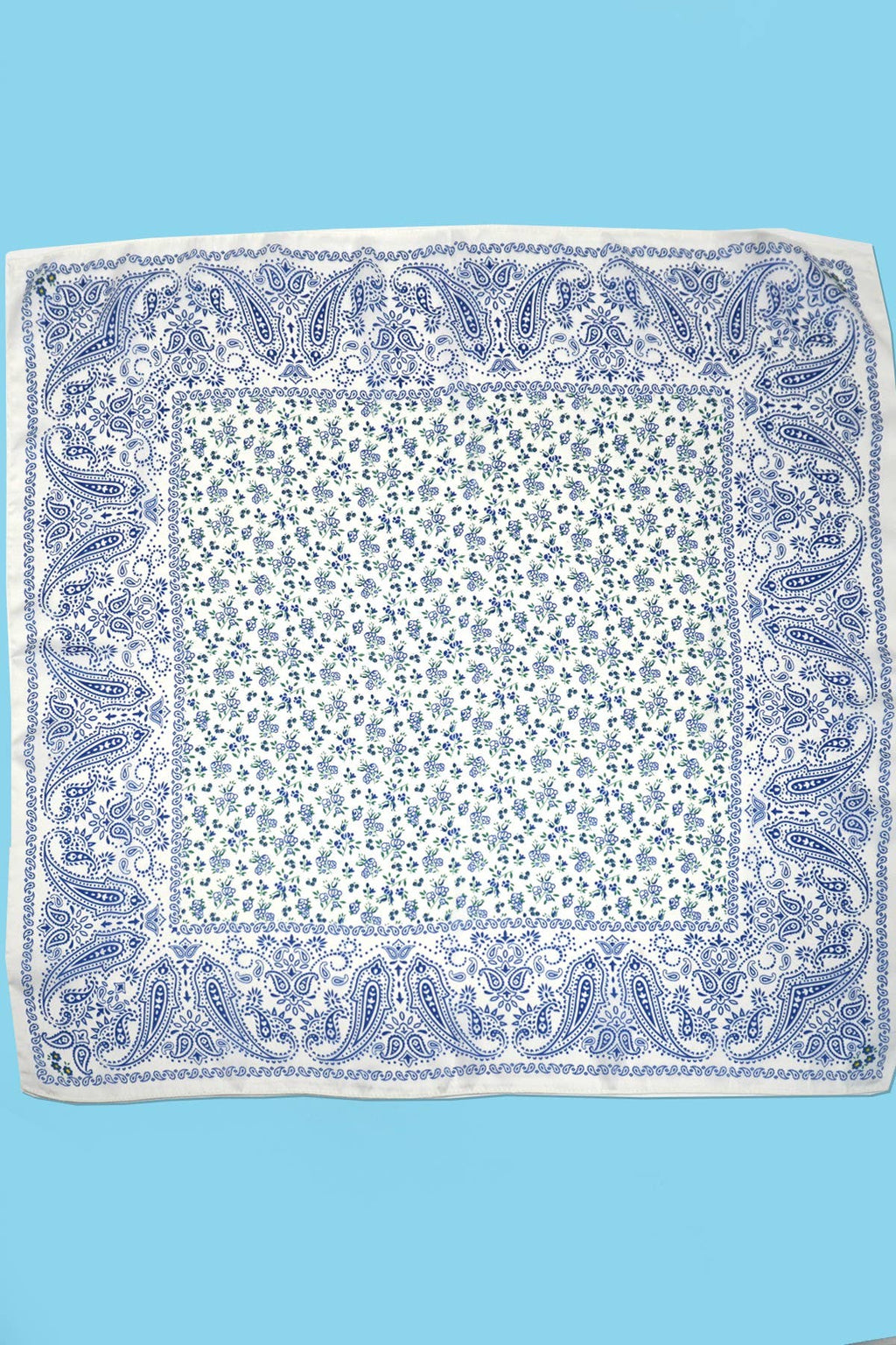 Floral Blue Scarf